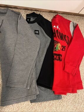 Long sleeve waffle knit/thermal set